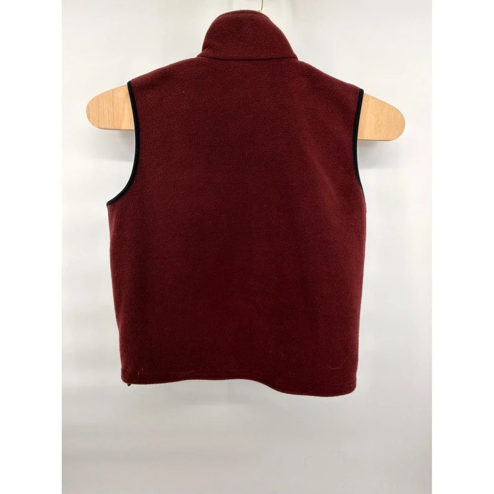 Woolrich Men's Fleece Vest Full Zip Mulberry Burgundy Outdoor Layer Size Medium